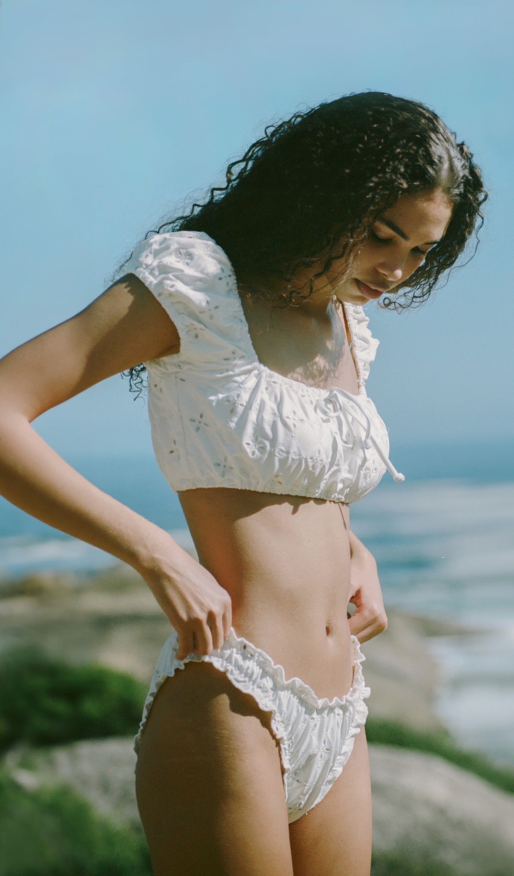 Jules Puff Sleeve Low waist Bikini Set Visual Mood
