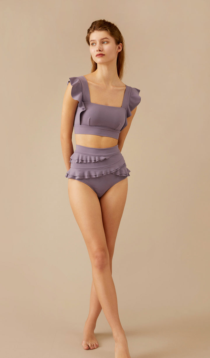 SERENA Ruffled Bikini Set - Lavender