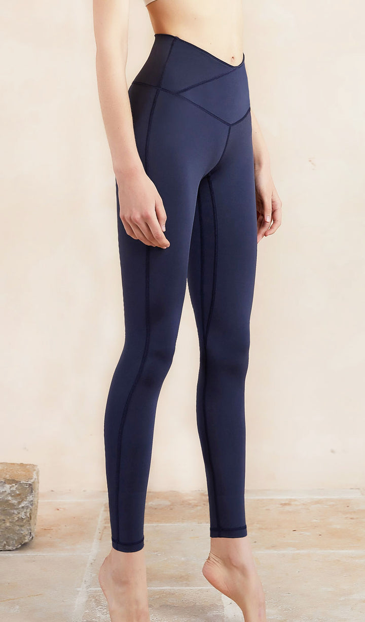 ANIKA V-cut Yoga Pants - Dark Blue