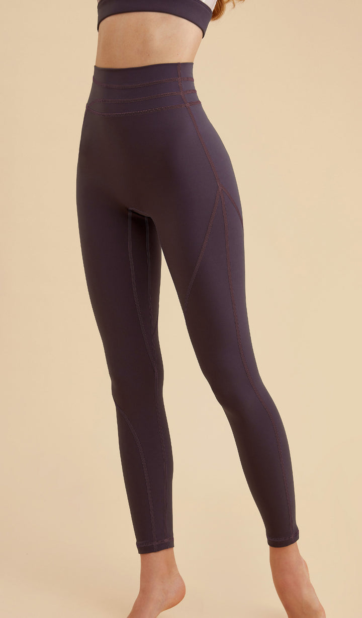 LENA High Waist Yoga Pants - Dark Purple