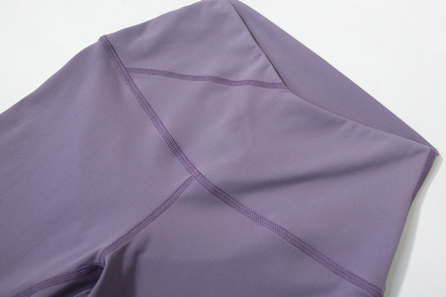 ANIKA V-cut Yoga Pants - Light Purple | Visual Mood