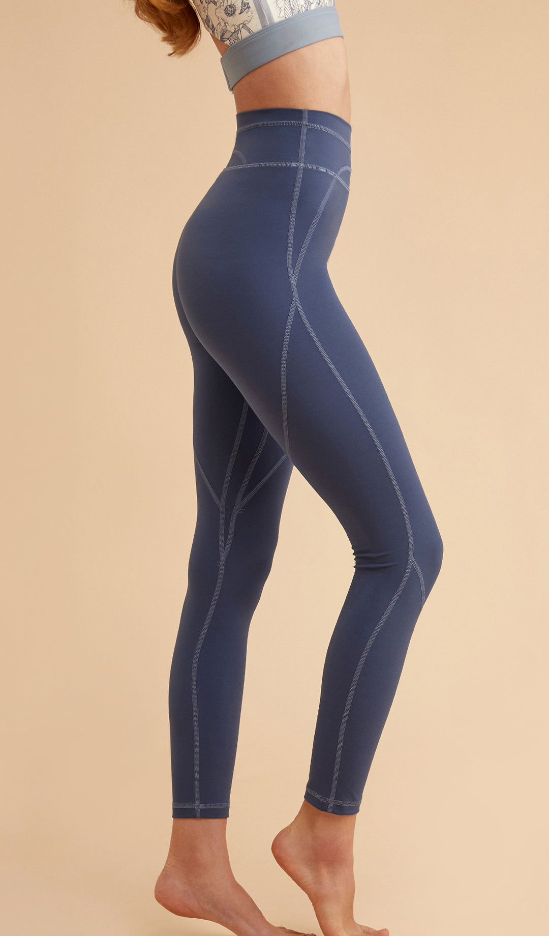 LENA High Waist Yoga Pants - Dark Blue