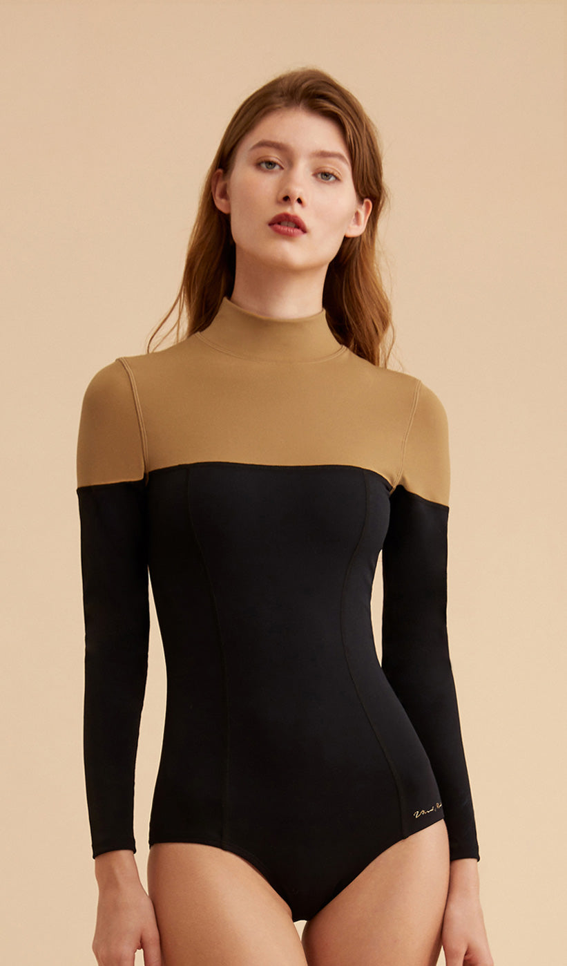 QUINN Long Sleeve One Piece Swimsuit Visual Mood